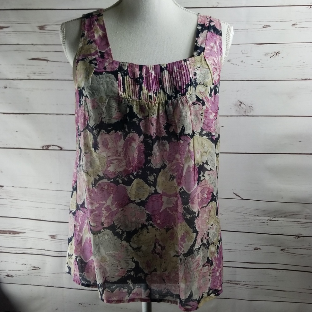 Floral Ann Taylor Loft sleeveless Top Size S